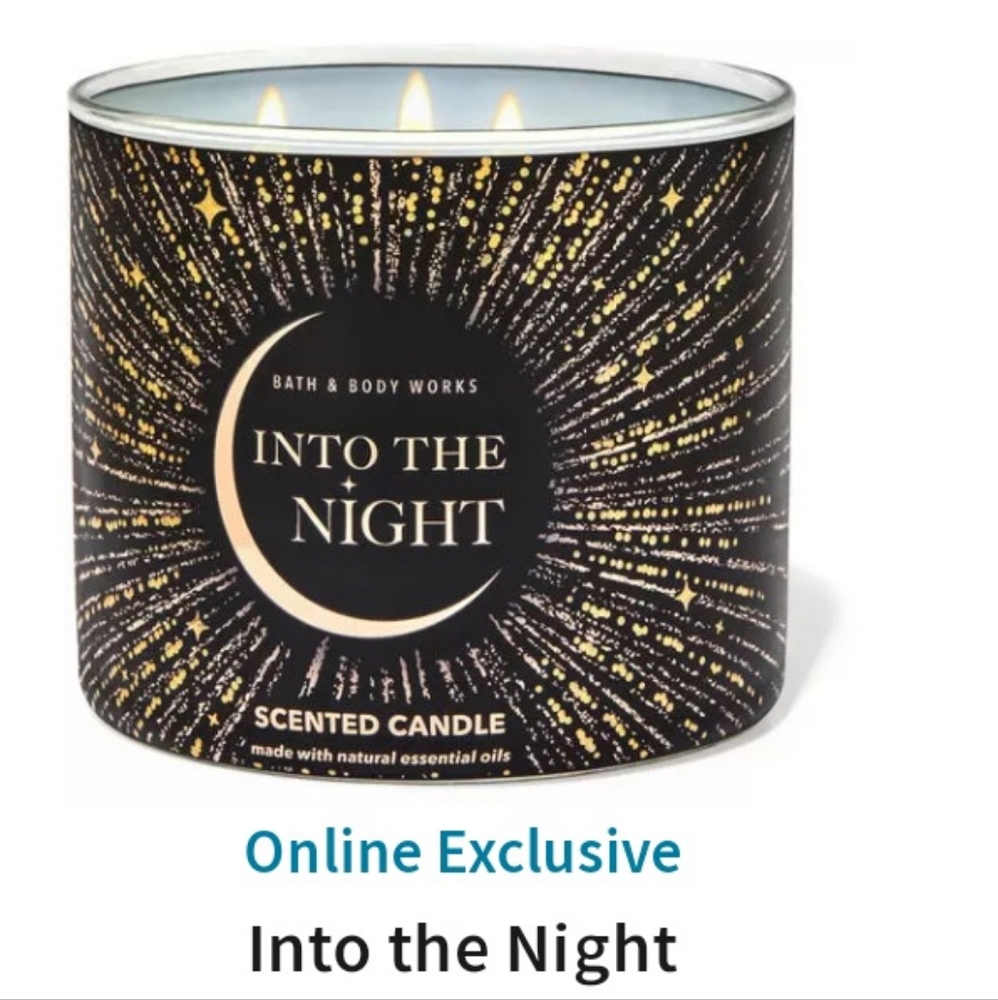 🕯NWT ‼️ Bath & Body Works "Into the Night" 3-wick Candle •Online Exclusive• - Picture 5 of 9